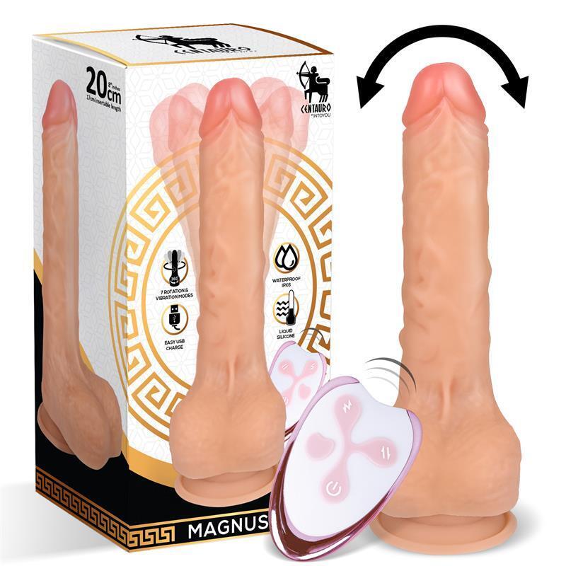 Magnus Versión 2.0 Dildo Vibrador Rotación Y Control Remoto Usb