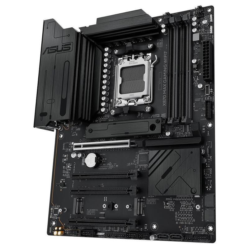 Mainboard Asus Amd X870 Sam5 Atx Memory Ddr5 Memory Slots 4 1xpci-Express 3.0 16x 2xpci-Express 4.0 16x 1xpci-Express 5.0 16x 3xm.2 1xhdmi 4xusb 2.0 4xusb 3.2 2xusb-C 1xrj45 3xaudio Port X870maxgamingwifi7