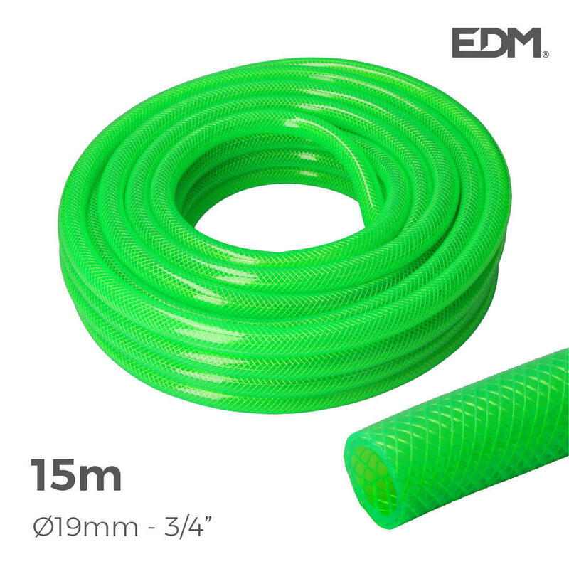 Manguera Jardin Anti-Torsion Ø Interior 19mm Ø Exterior 25mm (3/4") - Rollo 15m Edm