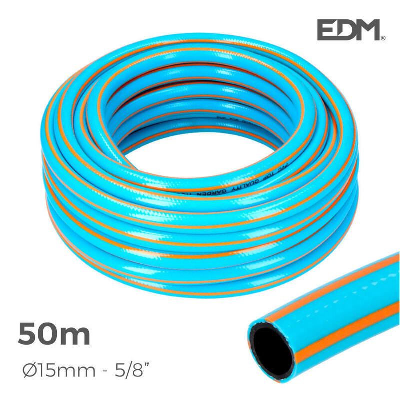 Manguera Jardin Anti-Torsion Profesional Ø Interior 15mm Ø Exterior 20mm (5/8") - Rollo 50m Edm