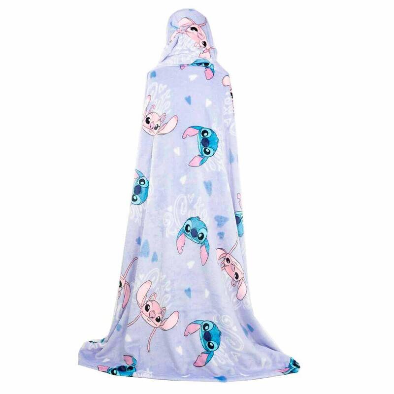 Manta Coralina Capucha Stitch Disney 120x150cm