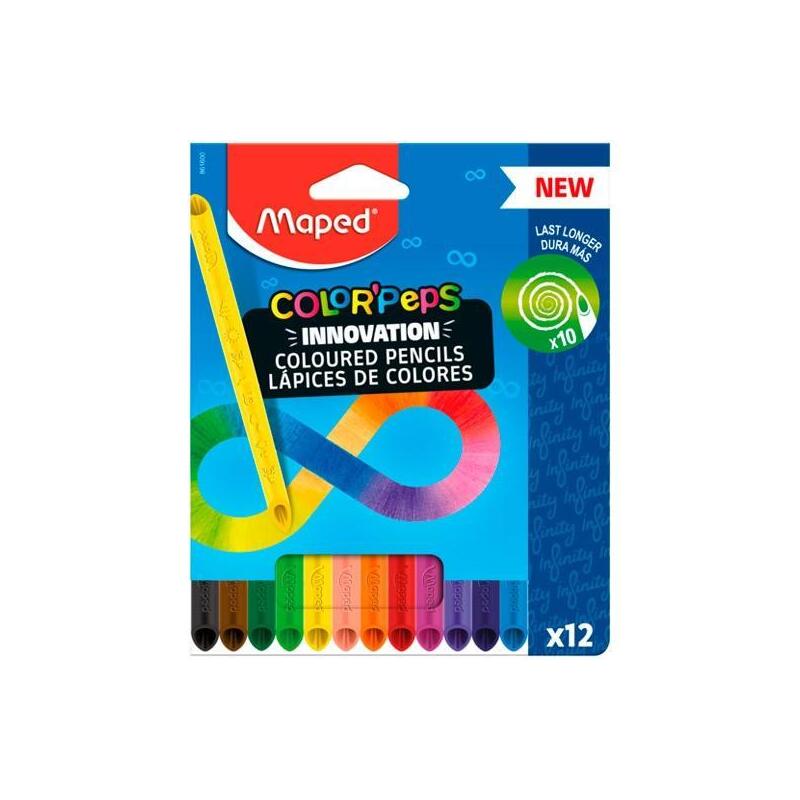 Maped Lápices De Colores Color´Peps Infinity Estuche De 12 Surtidos