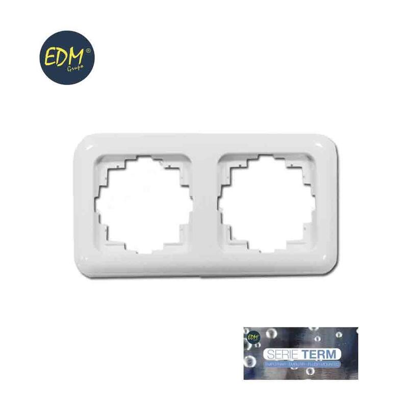 Marco 2 Elementos Empotrar "Serie Term" Blanco 80x150mm (Bolsa Blister)