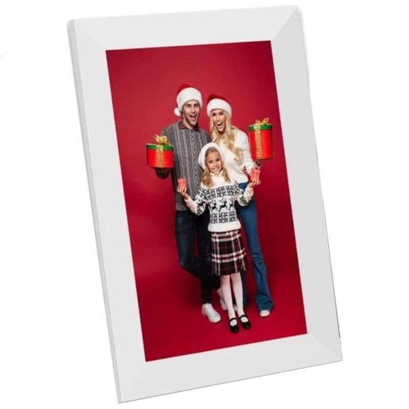 Marco De Fotos Digital Con Wifi Pantalla De 10,1 Pulgadas Táctil Ips Hd De 1280x800 Tarjeta De Memoria 32gb Incluida - Blanco