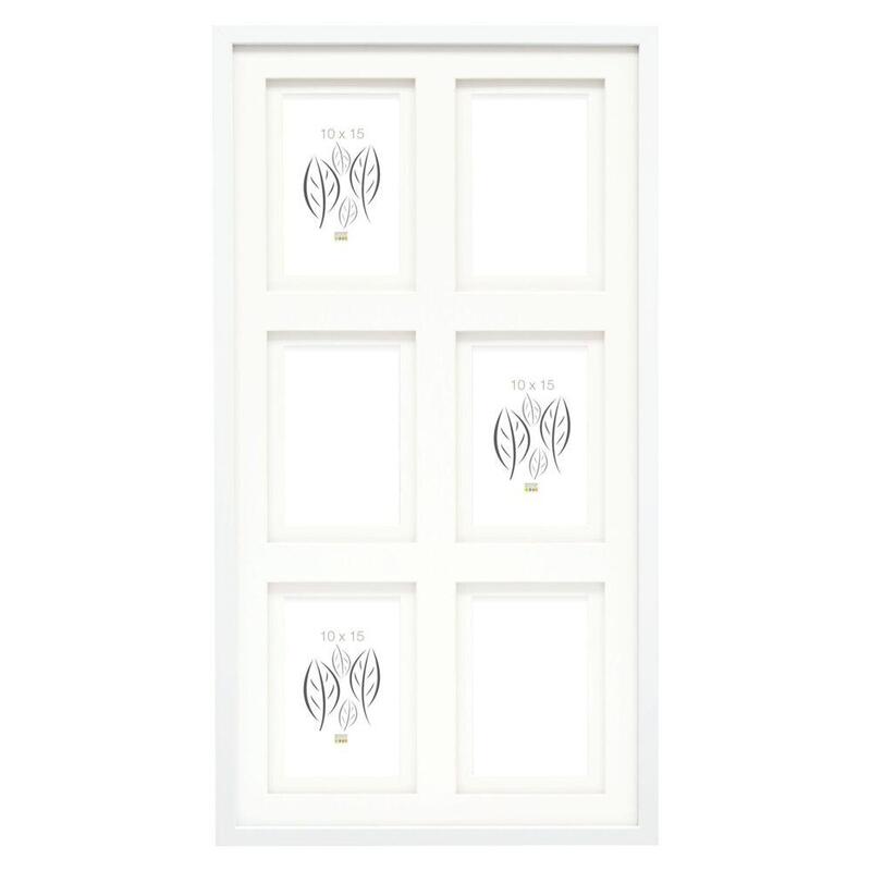 Marco Deknudt S65kk1 Blanco 6x10x15 Galería Madera Doble Passepartout