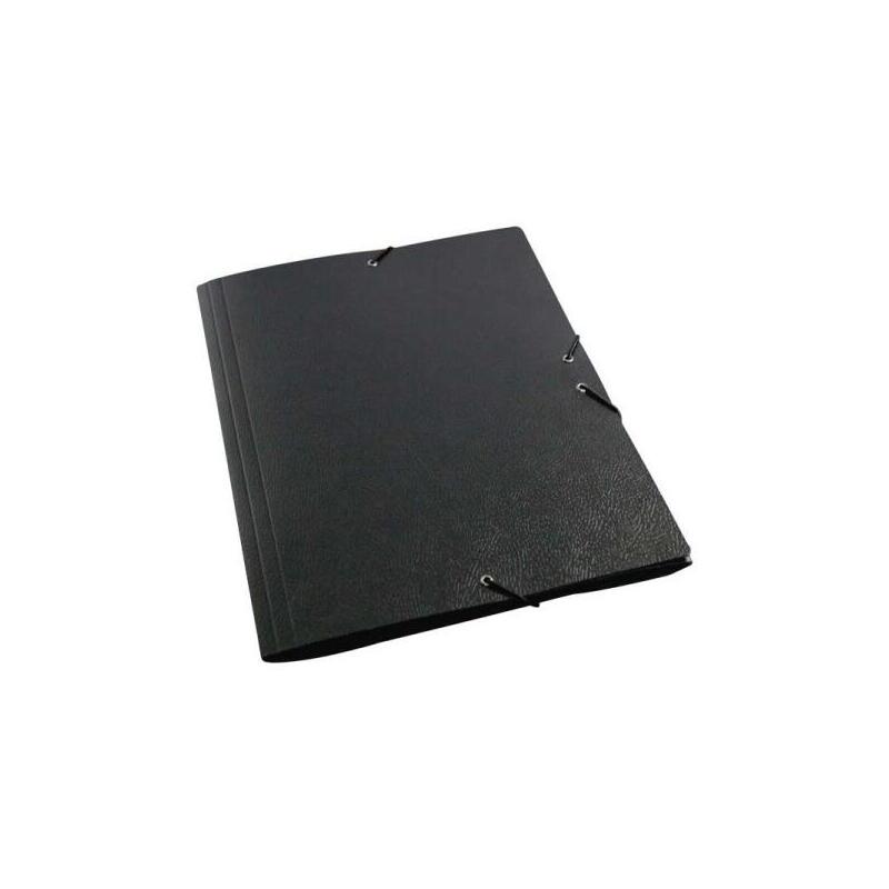 Mariola Carpeta A3 Carton Compacto Gofrado - Formato A3 - Medidas 37x50cm - Cierre Con Goma Elastica - Negro