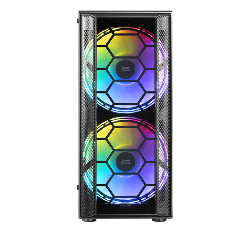 Mars Gaming Mc500 Carcasa De Ordenador 2 Ventiladores Frgb Negro