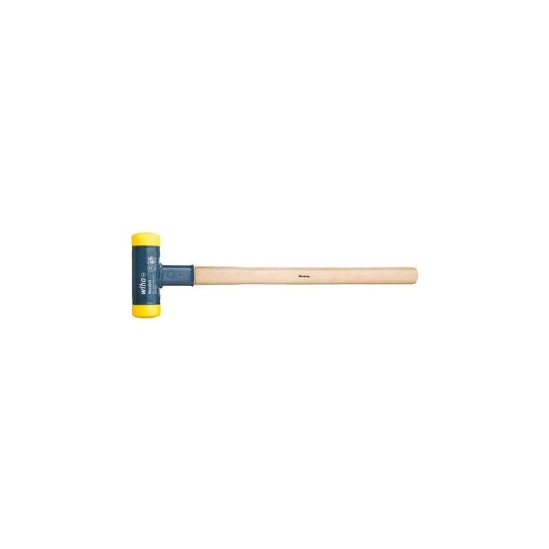 Martillo Wiha, Anticontragolpe, Dureza Media Negro/Madera, Ø 80mm 4010995021016