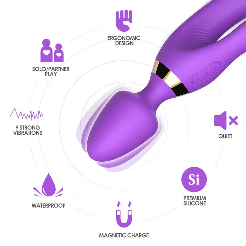 Masajeador Y Vibrador Púrpura