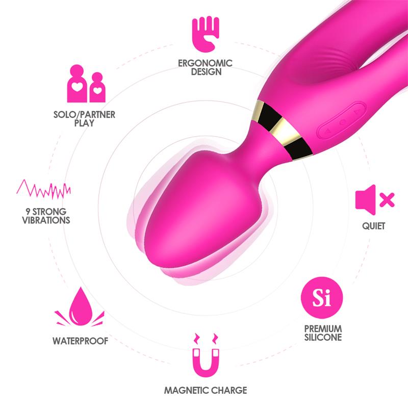 Masajeador Y Vibrador Rosa
