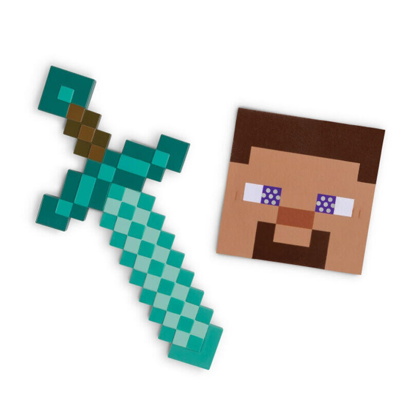Máscara + Espada Minecraft