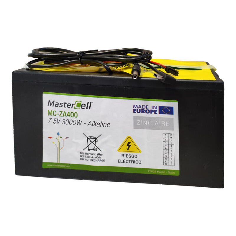 Master Battery Bat-7.5v400ah-Dc Batería De Zinc-Aire 7.5v-400ah. Triple Conector Dc: Jack, Mini Usb Y Mólex