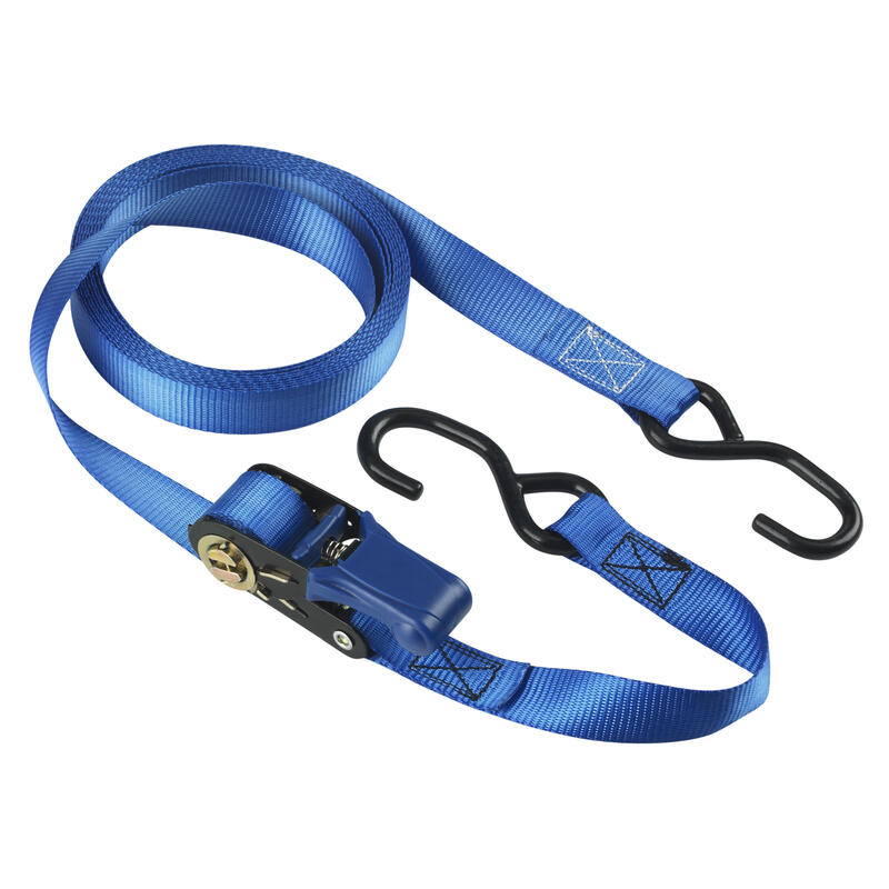 Master Lock 4 Ratchet Tie-Down With S-Hooks 5m Blue 4367eurdat