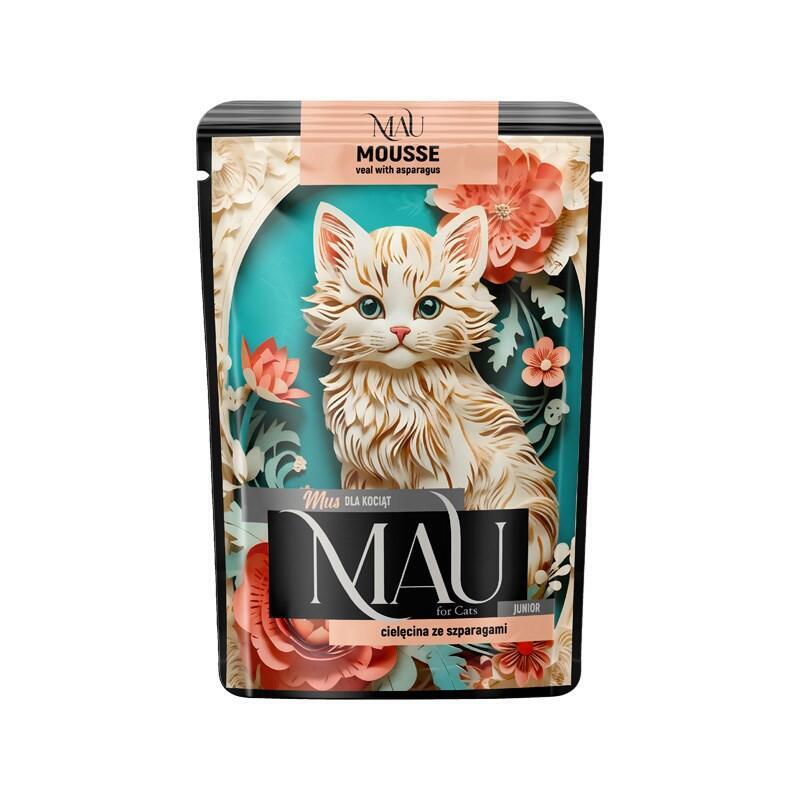 Mau Mousse Junior Veal With Asparagus - Comida Húmeda Para Gatos - 85g