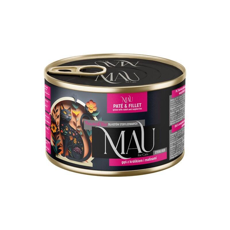 Mau Pate And Fillet Sterilised Goose With Rabbit And Raspberries - Comida Húmeda Para Gatos - 185g