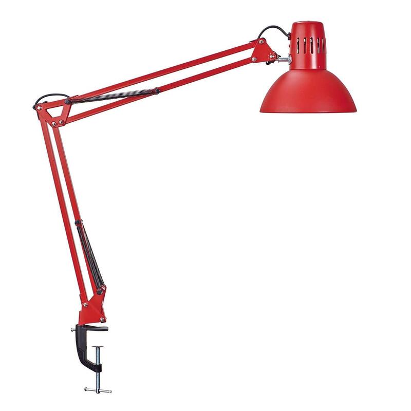 Maul Lampara Escritorio Maulstudy Lampara Led Con Soporte Ajustable Con Brazo Articulado Para Escritorio Elegante Lampara De Mesa Metálica Led Fuente De Luz Led Incluida Rojo