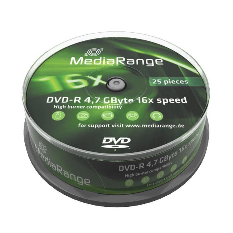 Mediarange Dvd-R 4.7gb 25pcs Spindel 16x