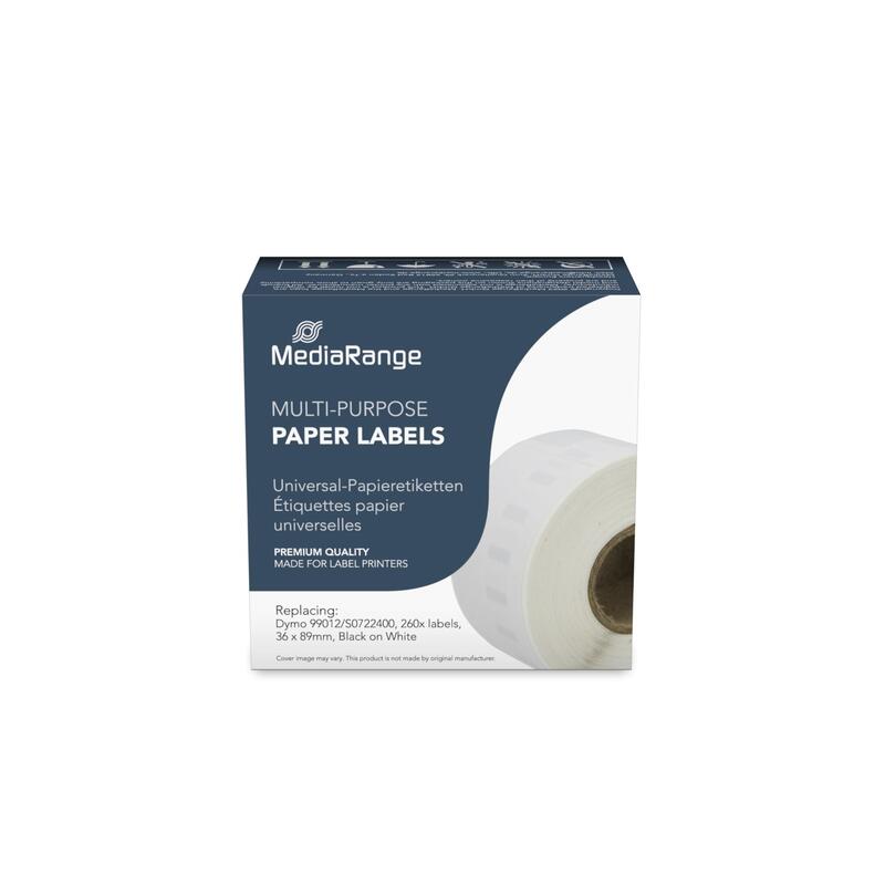Mediarange Ge Schriftband 36x89mm Schw/Weiss Dymo 99012/S0722400 260stk