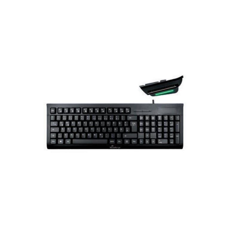 Mediarange Teclado Usb 2.0 Con Chip-Karten Terminal Negro