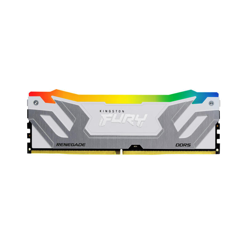Memoria Kingston 48 Gb Ddr5-8800 (2x 24 Gb) Dual-Kit (Plata/Blanco, Kf588cu42rwak2-48, Renegade Rgb, Intel Xmp) Kf588cu42rwak2-48