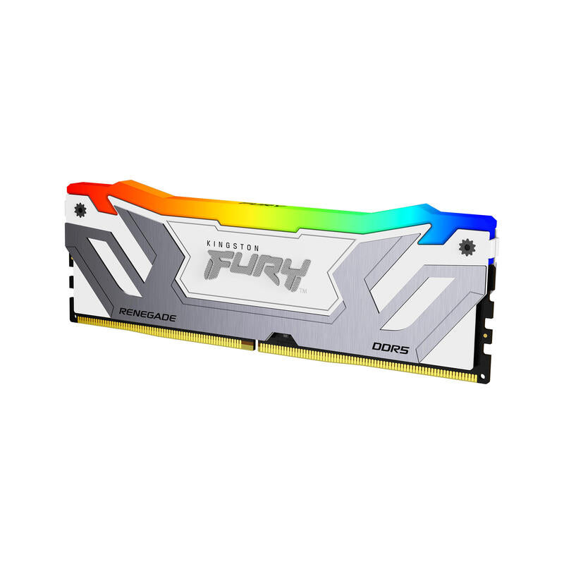 Memoria Kingston 48 Gb Ddr5-8800 (2x 24 Gb) Dual-Kit (Plata/Blanco, Kf588cu42rwak2-48, Renegade Rgb, Intel Xmp) Kf588cu42rwak2-48