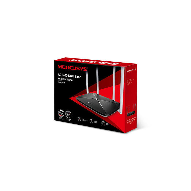 Mercusys Router Wireless Ac1200 Negro Ac12