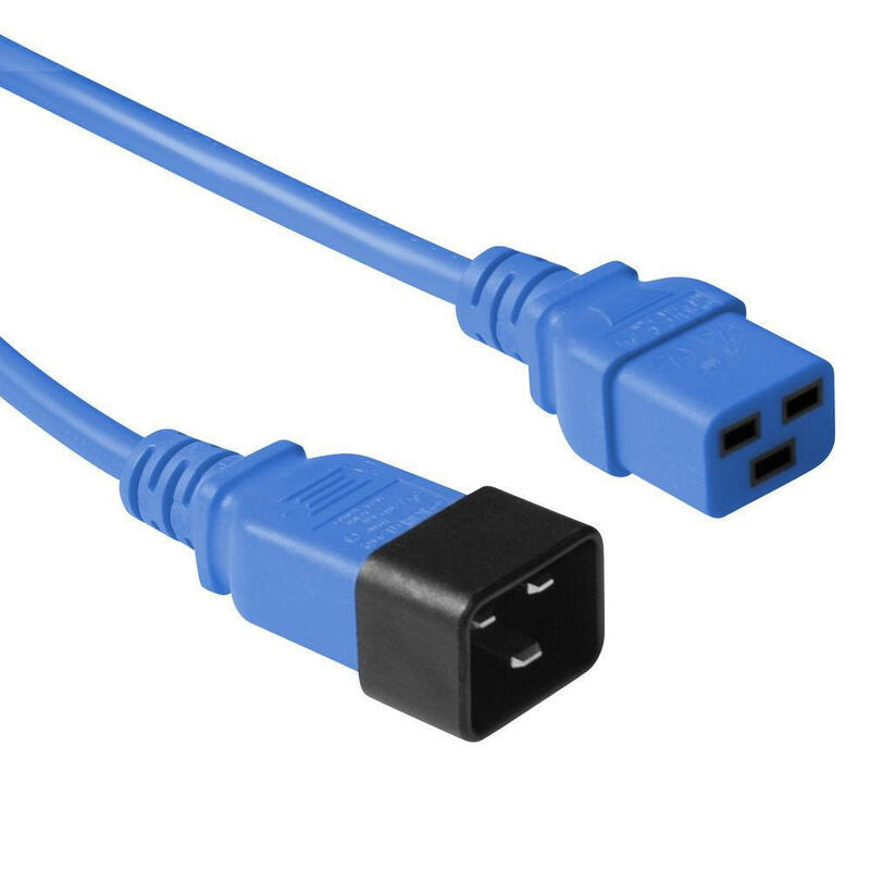 Microconnect Pe2019b3 Cable De Transmisión Azul 3 M C20 Acoplador C19 Acoplador