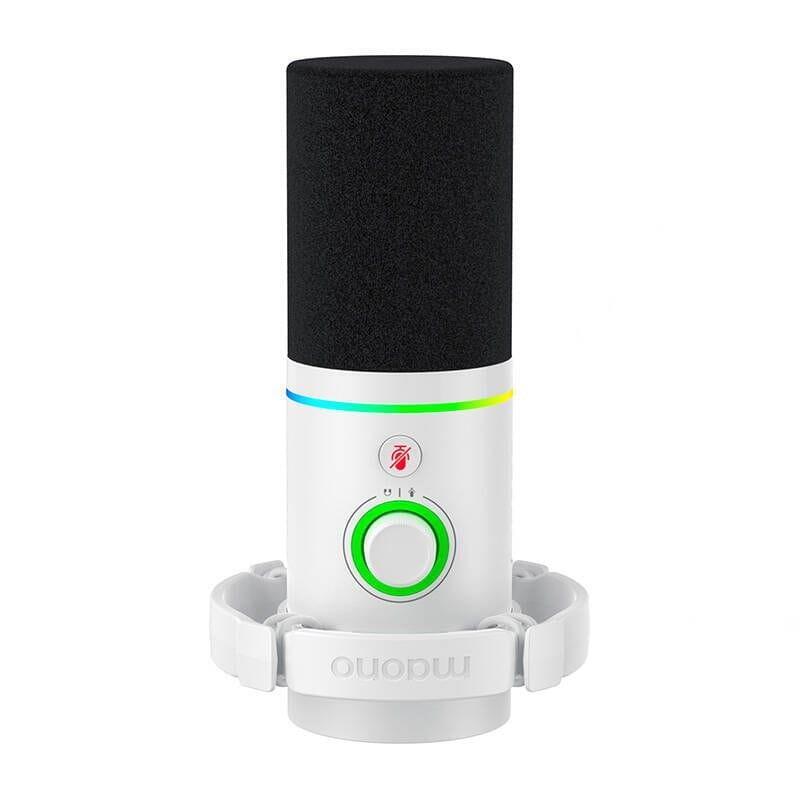 Micrófono Maono Pd200x Rgb Blanco Usb Para Grabación Y Transmisión En Pc