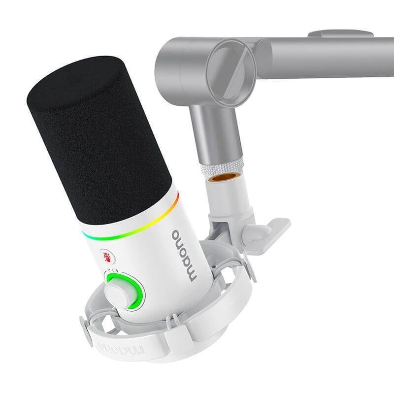 Micrófono Maono Pd200x Rgb Blanco Usb Para Grabación Y Transmisión En Pc