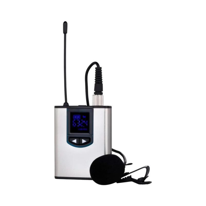 Micrófono Nk Ig33008 Plata Y De Solapa Inalámbrico Con Adaptador De Cámara Negro