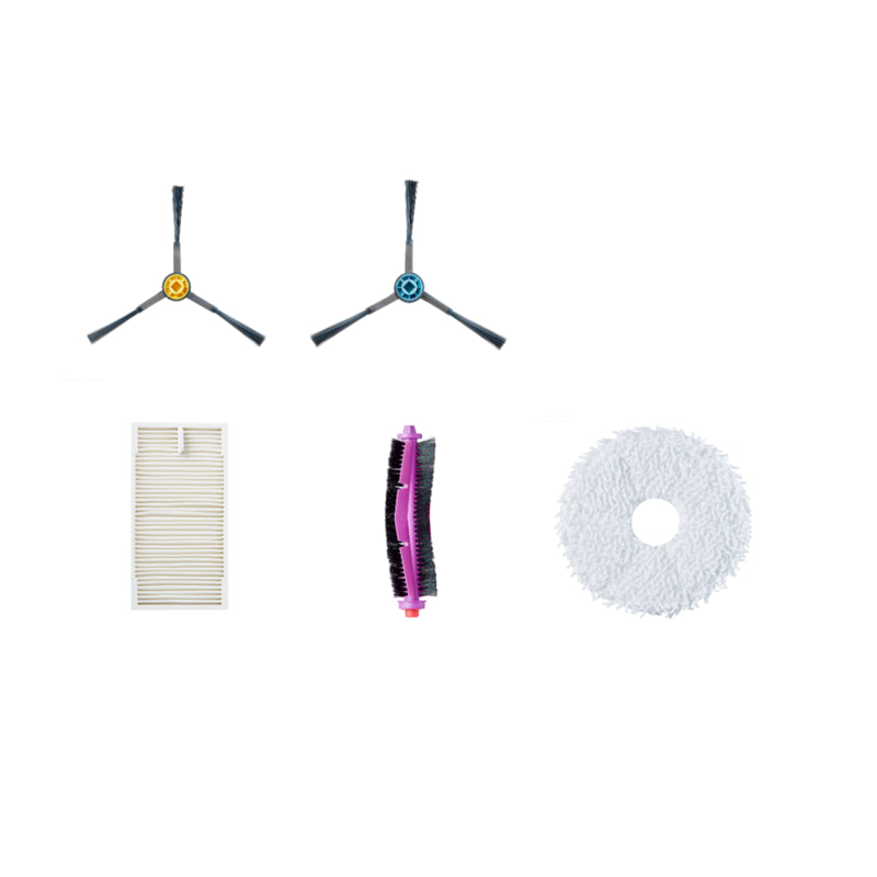 Midea Spare Parts Kit For V12: 6x Side Brushes, 2x Roller Brushes, 3x Hepa Filters, 4x Mops, 3x Dust Bags