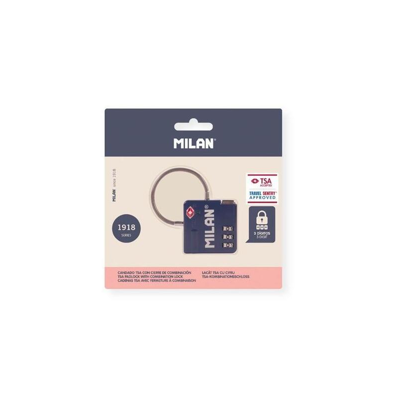 Milan Candado Tsa Con Cierre De Combinación Colección 430 Since 1918 Azul