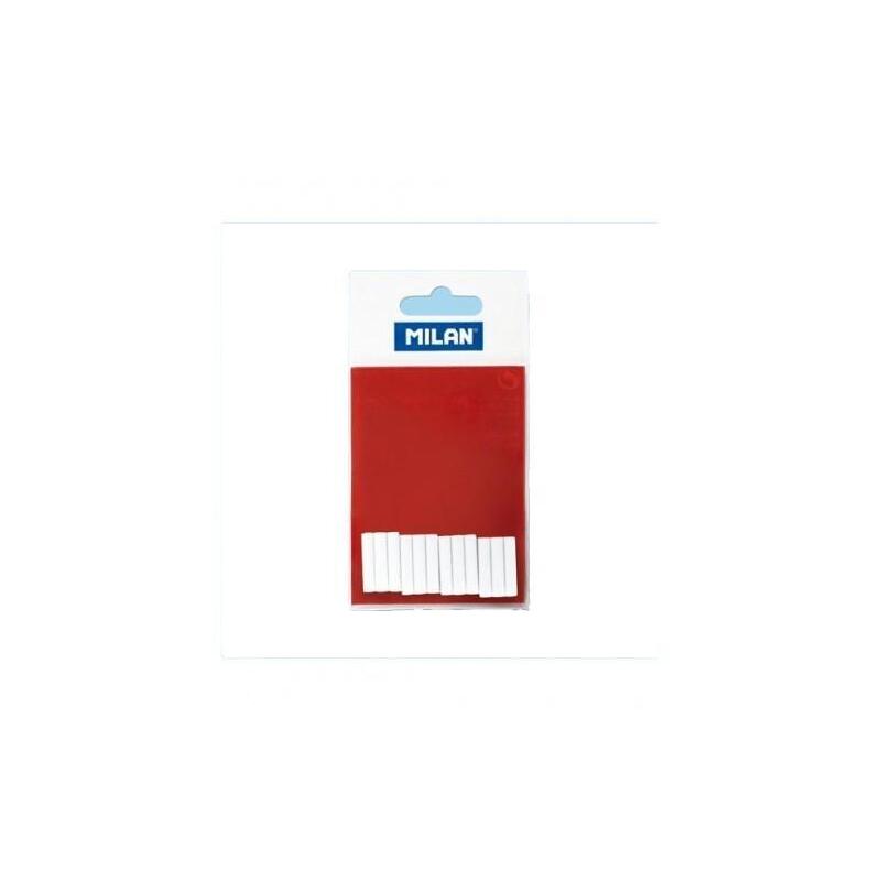Milan Estuche 12 Gomas De Recambio Abrasivas Para Borrador Electrico Mod. 30767 Blanco