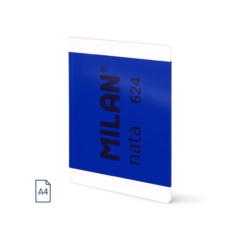 Milan Nata 624 Libreta Encolada Formato A4 Pautado 7mm - 48 Hojas De 95 Gr/M2 - Microperforado - Azul