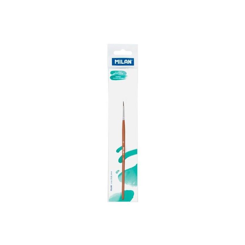 Milan Pincel Escolar Redondo Serie 101 Nº 0 En Bolsita C/Colgador Marrón