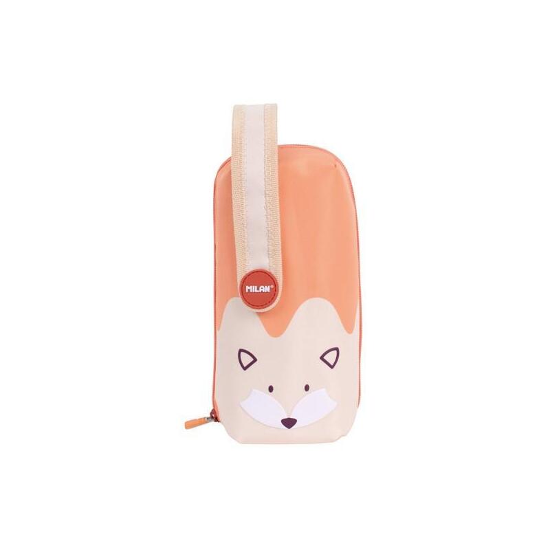 Milan Portatodo Kit 4 Estuches C/Contenido Serie Especial Fun Animals Naranja