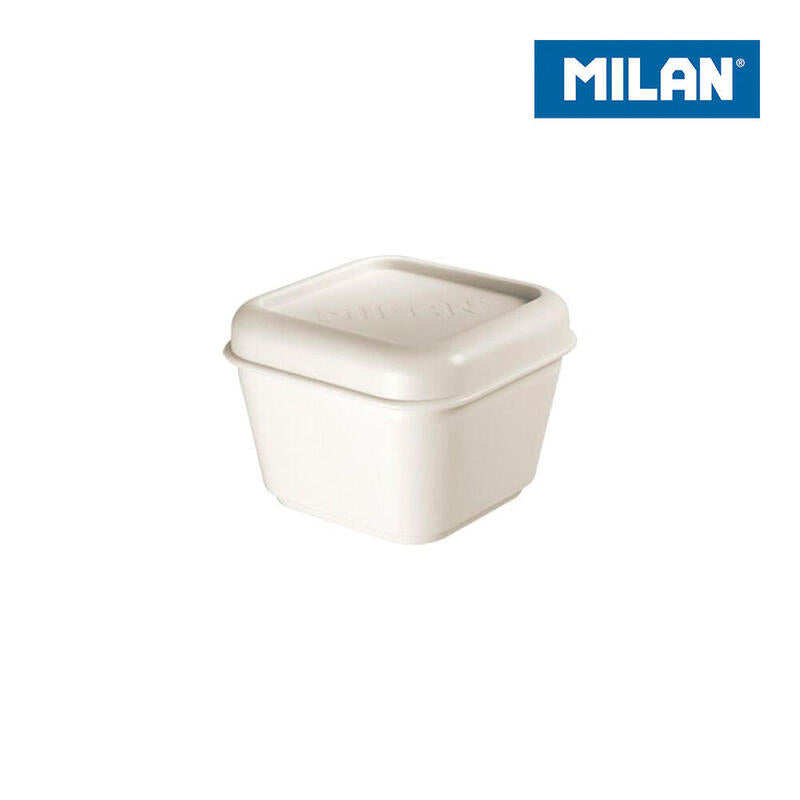 Milan Recipiente Para Alimentos Cuadrado 0,33l Tapa Blanca