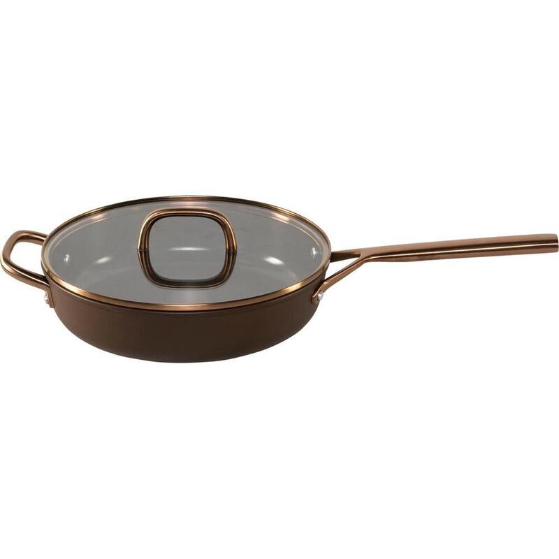 Milano Schmorpfanne Mit Glasdeckel 28 Cm, Braun