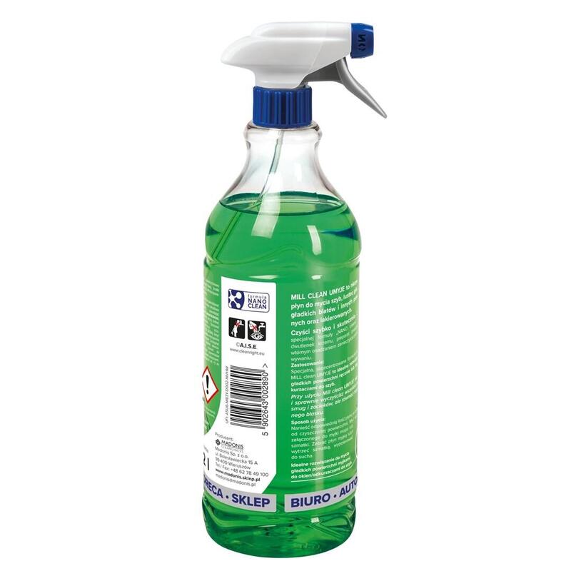 Mill Clean Líquido Limpiador Para Ventanas, Cristales, Espejos, Azulejos Con Fragancia De Lirio De Los Valles 1,22 L