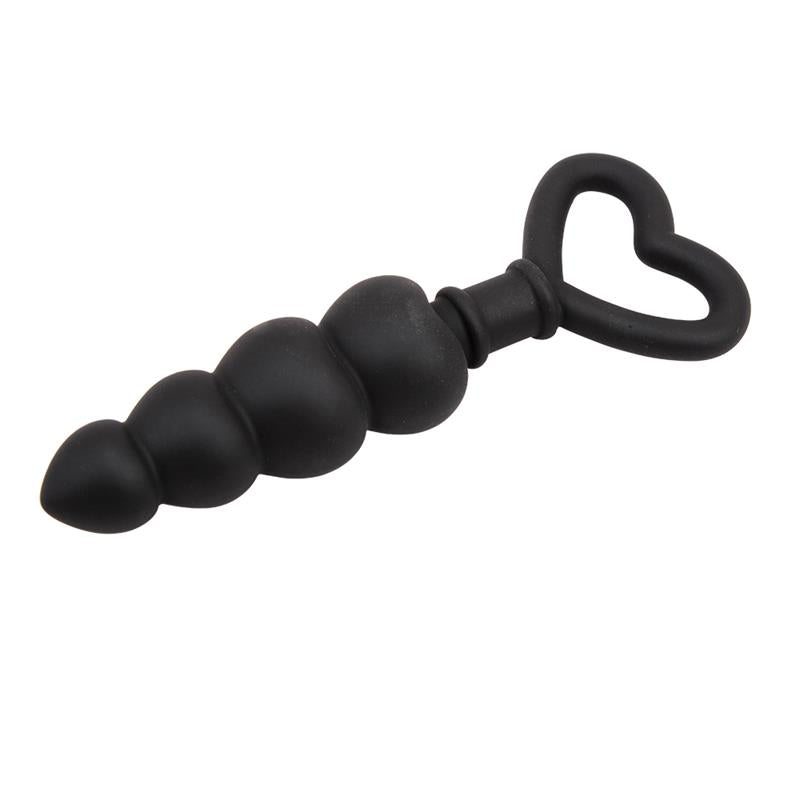 Mini Cadena Anal 15.6 X 3.4 Cm Silicona Negro