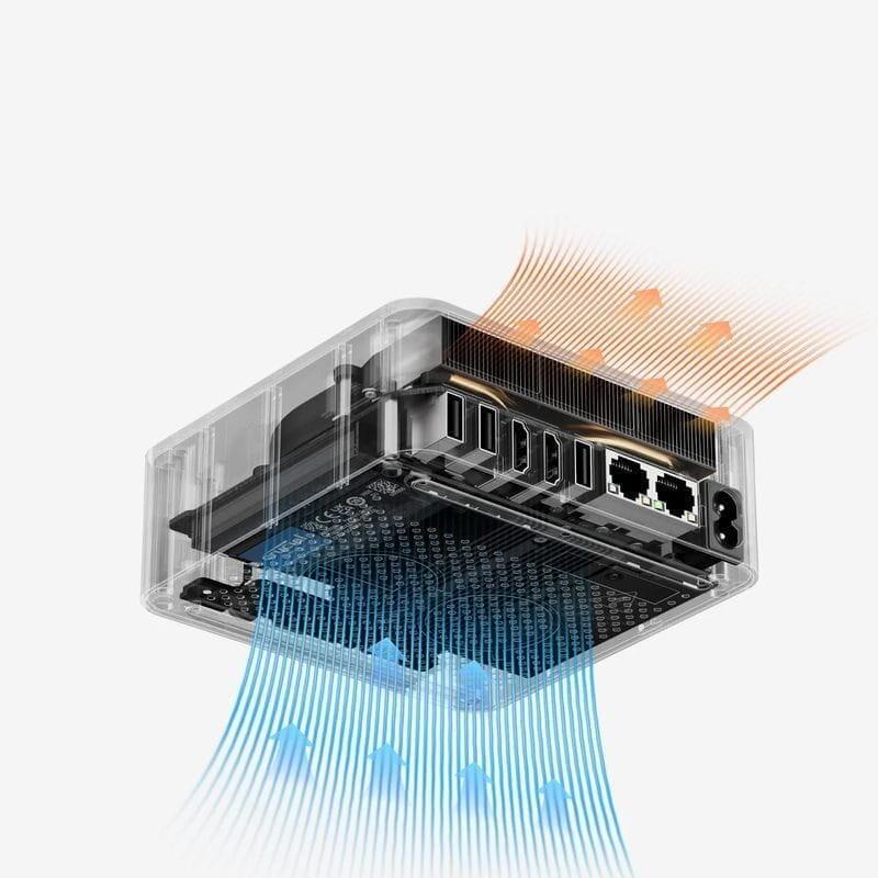 Mini Pc Beelink Eqr6-D5 Amd Ryzen 5 6600h/16gb/500gb Ssd/Windows 11 Pro Gris