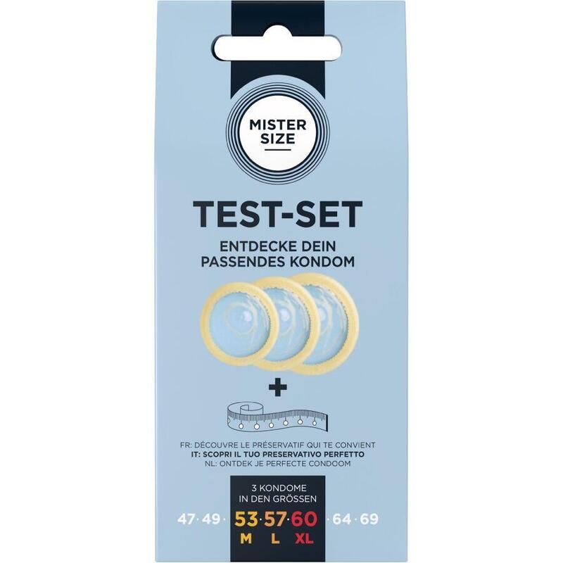 Mister Size - Test Set 3 Preservativos Diferentes Tallas + Cinta Métrica
