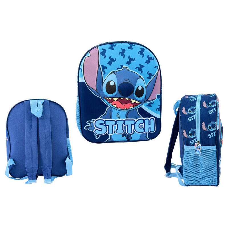 Mochila 3d Abstract Stitch Disney 30cm