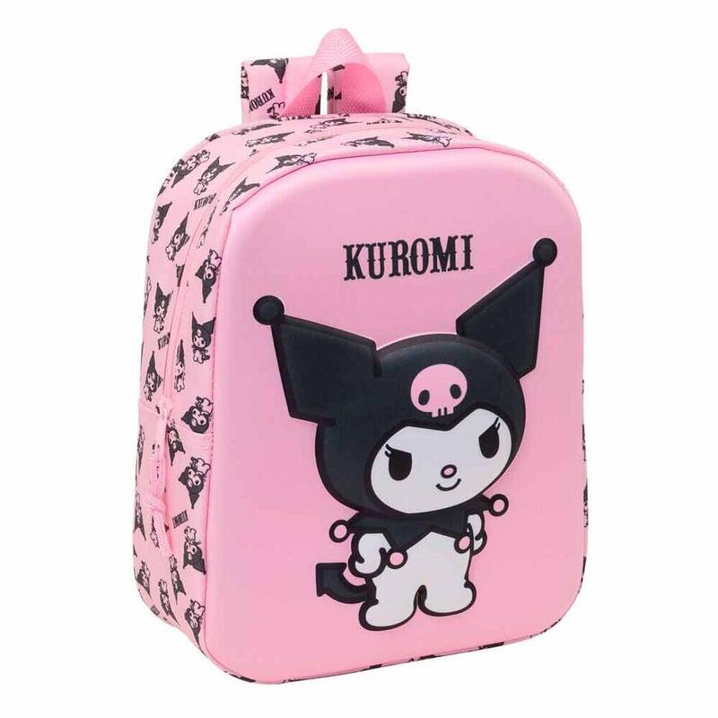 Mochila 3d Kuromi Hello Kitty 27cm
