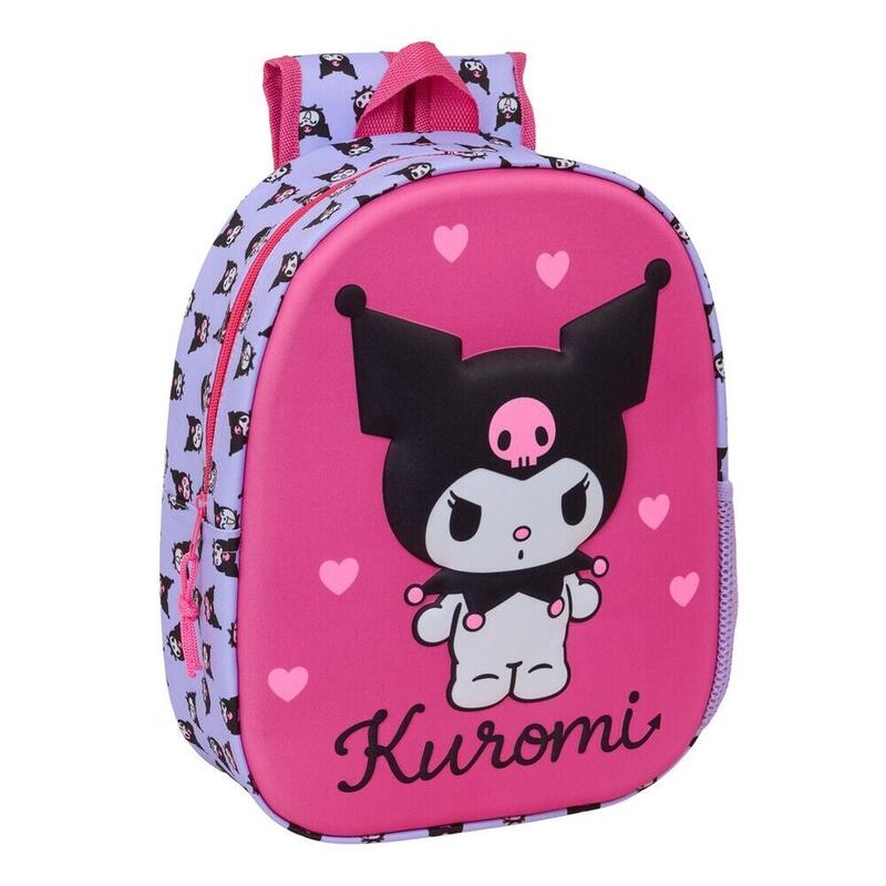 Mochila 3d Kuromi Hello Kitty 33cm