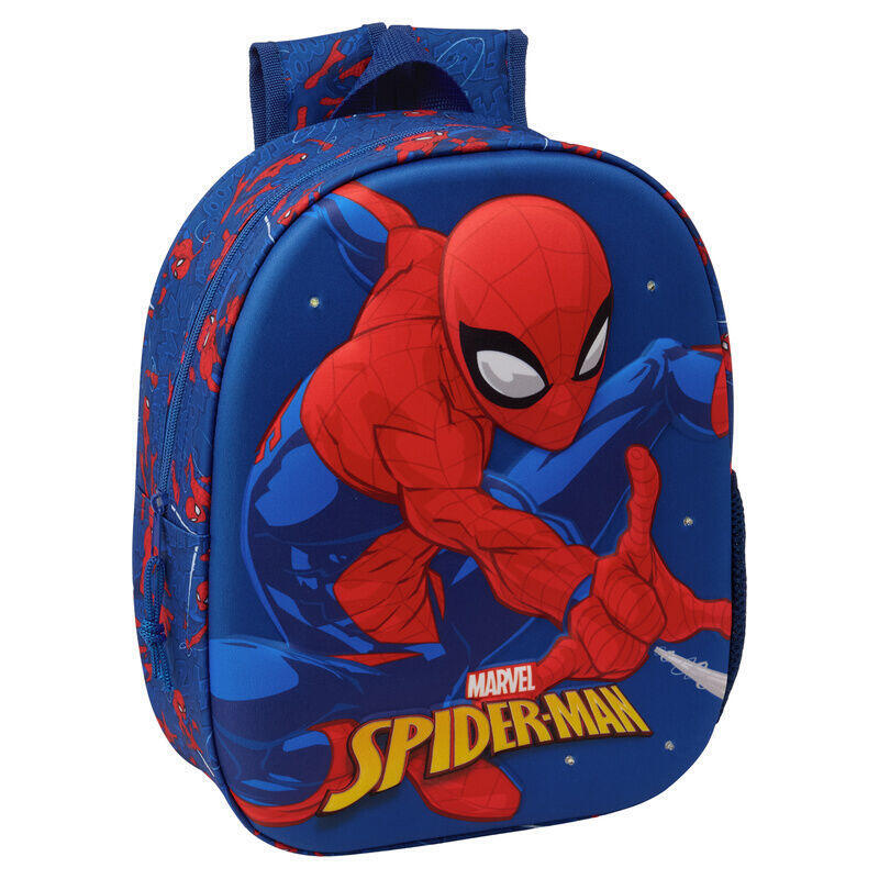 Mochila 3d Led Spiderman Marvel 33cm