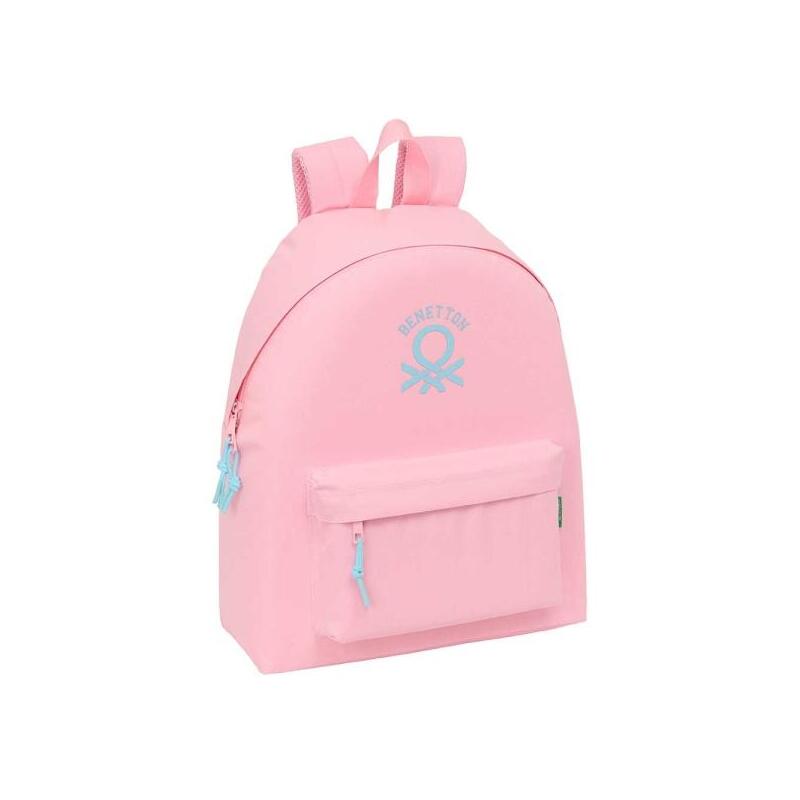 Mochila Safta Benetton Basics - Bolsillo Frontal - Hombreras Acolchadas - Doble Cremallera Principal - Asa Superior -