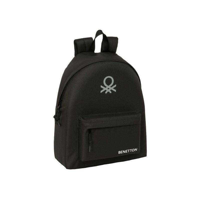 Mochila Safta Benetton Basics - Bolsillo Frontal - Hombreras Acolchadas - Espalda Ergonomica - Doble Tirador - Asa