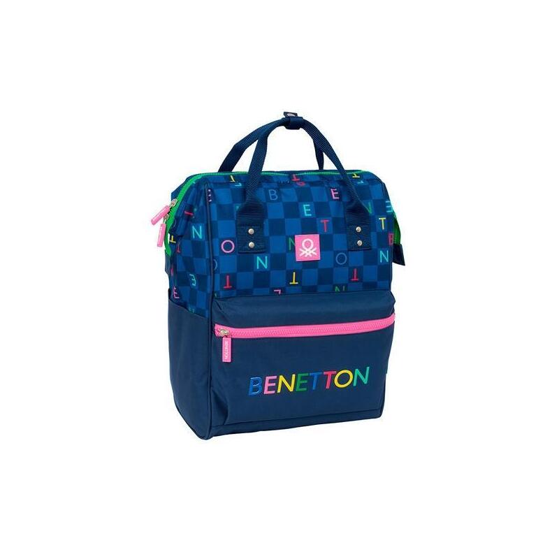 Mochila Safta Con Asas Para Portatil 13" Benetton "Damero"