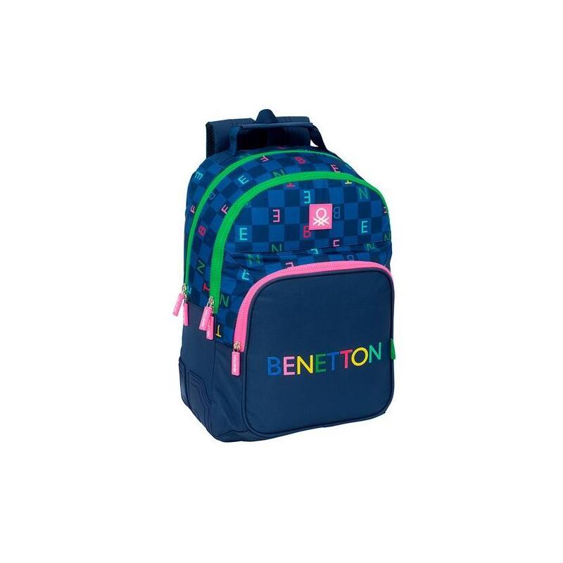 Mochila Safta Doble 20l Adaptable Carro Benetton "Damero"